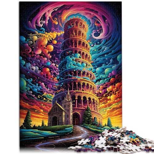 1000-teiliges Puzzle für Erwachsene Schiefer Turm von Pisa Italien für Puzzle-Geschenke 50 x 75 cm ganze Familie von DLBHSG