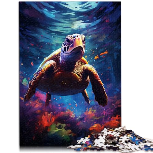 1000-teiliges Puzzle für Erwachsene Schildkröten-Puzzle Spiele Spielzeug Geschenk 50 x 75 cm Herausforderung der Gehirnintelligenz süchtig machendes Spielzeug für 14-Jährige von DLBHSG