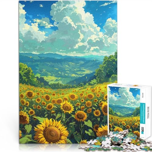 1000-teiliges Puzzle für Erwachsene Sommerlandschaft Sonnenblume lustige Spiele 50 x 75 cm anspruchsvolles Spiel und Familienspiel für Teenager ab 14 Jahren 1000-teiliges Puzzle für Erwachsene Sommerlandschaft Sonnenblume lustige Spiele 50 x 75 cm anspruchsvolles Spiel und Familienspiel für Teenager ab 14 Jahren von DLBHSG