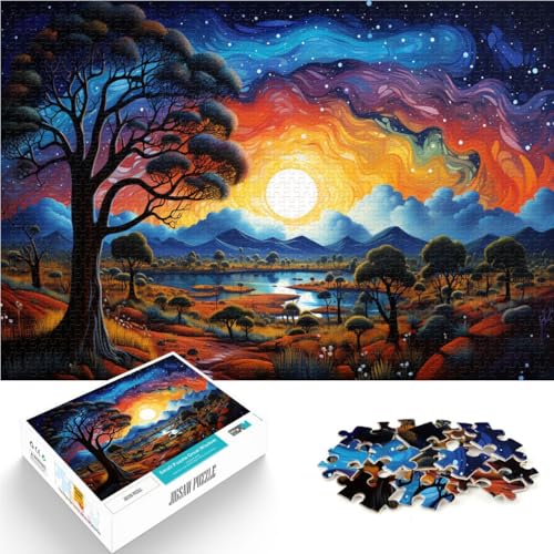 1000-teiliges Puzzle für Erwachsene Sonnenuntergang anspruchsvolles schwieriges Puzzle 26 x 38 cm anspruchsvolles Spiel und Familienspiel von DLBHSG