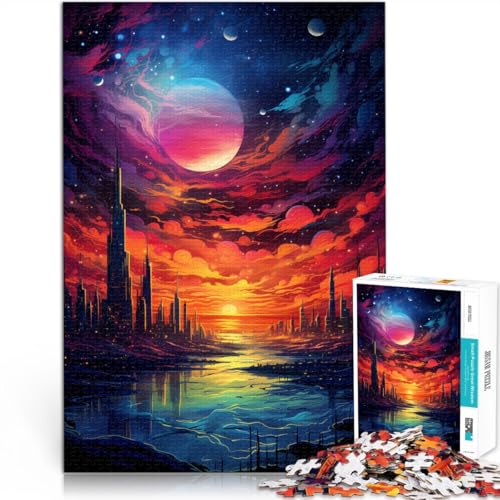 1000-teiliges Puzzle für Erwachsene Sonnenuntergang in der Stadt entspannendes intellektuelles Lernspielzeug 26 x 38 cm fördert die Liebe zwischen Paaren 1000-teiliges Puzzle für Erwachsene Sonnenuntergang in der Stadt entspannendes intellektuelles Lernspielzeug 26 x 38 cm fördert die Liebe zwischen Paaren von DLBHSG