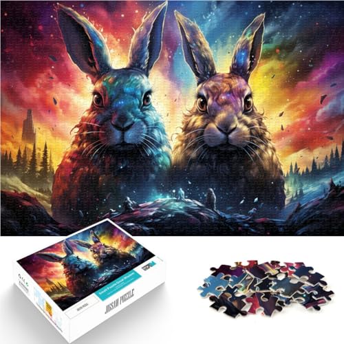 1000-teiliges Puzzle für Erwachsene Sternenhimmel-Kaninchen lustige Familienspiele 50 x 75 cm Geschenke für Freunde und Familie für Teenager ab 14 Jahren von DLBHSG