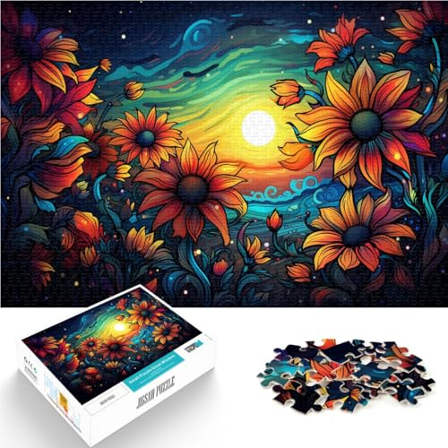 1000-teiliges Puzzle für Erwachsene Sternenhimmel Sonnenblumen Quizspiel 26 x 38 cm anspruchsvolles Spiel und Familienspiel für 14-Jährige 1000-teiliges Puzzle für Erwachsene Sternenhimmel Sonnenblumen Quizspiel 26 x 38 cm anspruchsvolles Spiel und Familienspiel für 14-Jährige von DLBHSG