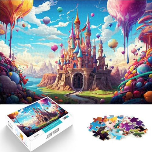 1000-teiliges Puzzle für Erwachsene Süßigkeitenschloss anspruchsvolles Spiel Puzzles 26 x 38 cm anspruchsvolles Spiel und Familienspiel für Teenager ab 14 Jahren von DLBHSG