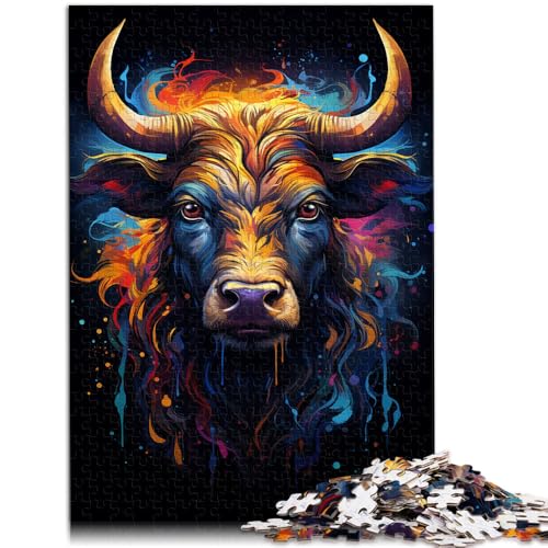 1000-teiliges Puzzle für Erwachsene Tier Kuh Lernspielzeug 26 x 38 cm geeignet als Schreibtischdekoration für Kinder ab 14 Jahren von DLBHSG