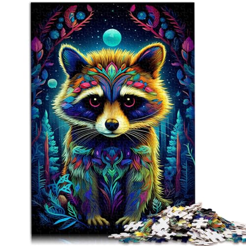 1000-teiliges Puzzle für Erwachsene Tier-Waschbär-Quizspiel 50 x 75 cm ganze Familie für Teenager ab 14 Jahren von DLBHSG