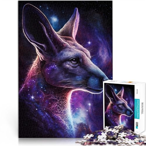 1000-teiliges Puzzle für Erwachsene Tierkänguru Lernspiele Heimdekoration Puzzle 26 x 38 cm Lernspiel für Geburtstag Weihnachten von DLBHSG