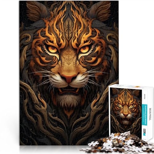 1000-teiliges Puzzle für Erwachsene Tiertiger Entspannungsspiele 50 x 75 cm mit vollständig ineinander greifenden zufällig geformten Teilen für Teenager ab 14 Jahren 1000-teiliges Puzzle für Erwachsene Tiertiger Entspannungsspiele 50 x 75 cm mit vollständig ineinander greifenden zufällig geformten Teilen für Teenager ab 14 Jahren von DLBHSG