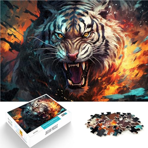 1000-teiliges Puzzle für Erwachsene Tiger-Puzzle Lernpuzzle Familienspiel 26 x 38 cm anspruchsvolles Spiel und Familienspiel von DLBHSG