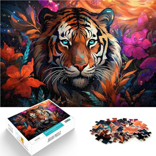 1000-teiliges Puzzle für Erwachsene Tiger-Quizspiel 50 x 75 cm. Helfen Sie dem Gehirn süchtig machendes Spielzeug zu trainieren und Geduld zu fördern. von DLBHSG