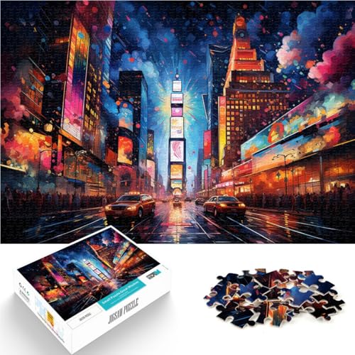 1000-teiliges Puzzle für Erwachsene Times Square Lernpuzzle 50 x 75 cm ganze Familie von DLBHSG