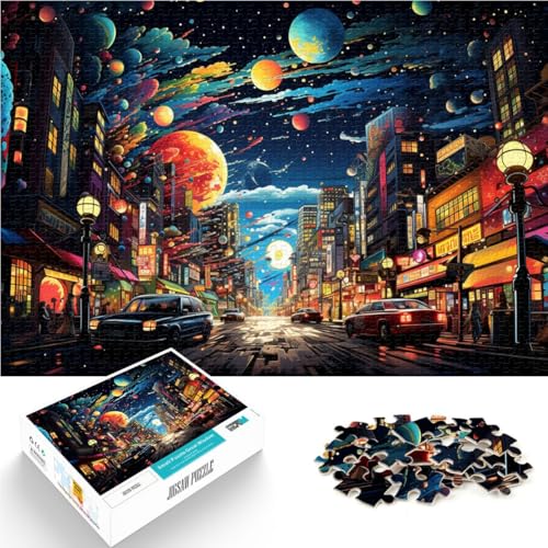 1000-teiliges Puzzle für Erwachsene Tokio Japan Stadt bei Nacht Quizspiel 50 x 75 cm Stressabbau Urlaub zu Hause Zeitvertreib für Kinder ab 14 Jahren von DLBHSG
