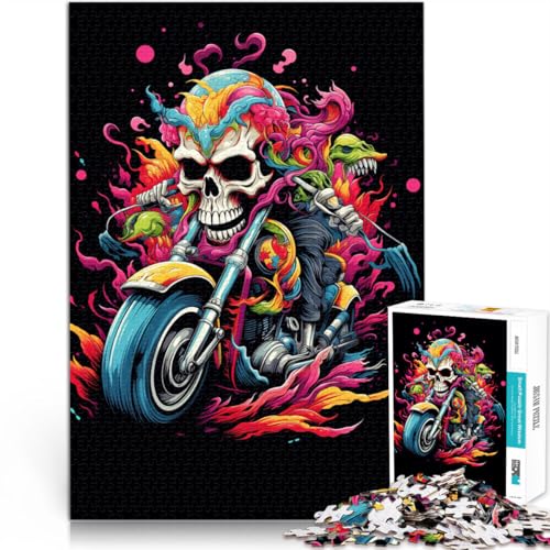 1000-teiliges Puzzle für Erwachsene Totenkopf-Motorrad Denksportaufgabe 50 x 75 cm anspruchsvolles Spiel und Familienspiel für Teenager ab 14 Jahren 1000-teiliges Puzzle für Erwachsene Totenkopf-Motorrad Denksportaufgabe 50 x 75 cm anspruchsvolles Spiel und Familienspiel für Teenager ab 14 Jahren von DLBHSG