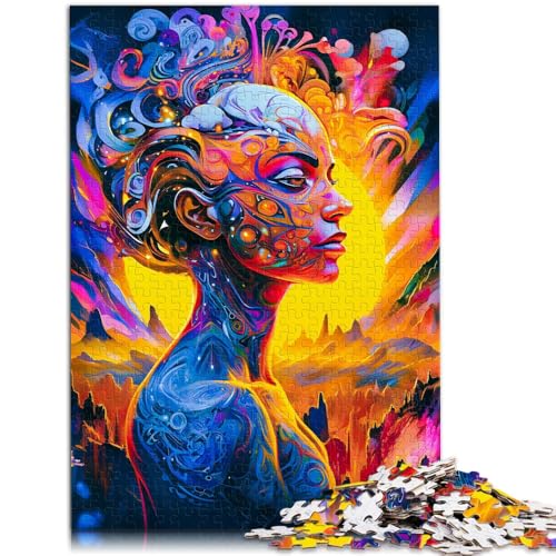 1000-teiliges Puzzle für Erwachsene Trendige Frau Quizspiel 26 x 38 cm Herausforderung der Gehirnintelligenz süchtig machendes Spielzeug für 14-Jährige von DLBHSG