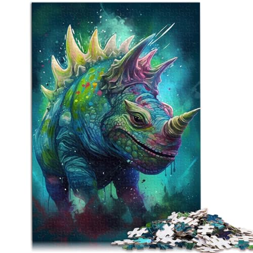1000-teiliges Puzzle für Erwachsene Triceratops-Puzzle für Lernspiele Herausforderungsspielzeug 50 x 75 cm anspruchsvolles Spiel und Familienspiel 1000-teiliges Puzzle für Erwachsene Triceratops-Puzzle für Lernspiele Herausforderungsspielzeug 50 x 75 cm anspruchsvolles Spiel und Familienspiel von DLBHSG