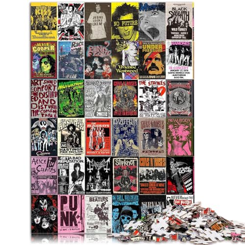 1000-teiliges Puzzle für Erwachsene Vintage-Collage Lernpuzzle Familienspiel 50 x 75 cm Geschenke für Freunde und Familie 1000-teiliges Puzzle für Erwachsene Vintage-Collage Lernpuzzle Familienspiel 50 x 75 cm Geschenke für Freunde und Familie von DLBHSG