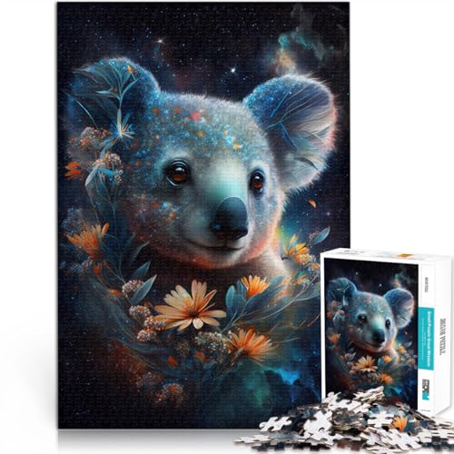 1000-teiliges Puzzle für Erwachsene Weltraumtier-Koala Familienunterhaltungsspielzeug 50 x 75 cm geeignet als Schreibtischdekoration von DLBHSG