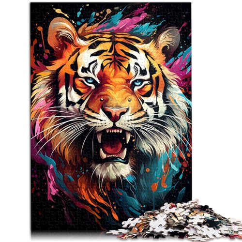 1000-teiliges Puzzle für Erwachsene Wilder Feuertiger als Puzzle-Geschenk 50 x 75 cm tolles Geschenk für die ganze Familie für Teenager ab 14 Jahren 1000-teiliges Puzzle für Erwachsene Wilder Feuertiger als Puzzle-Geschenk 50 x 75 cm tolles Geschenk für die ganze Familie für Teenager ab 14 Jahren von DLBHSG