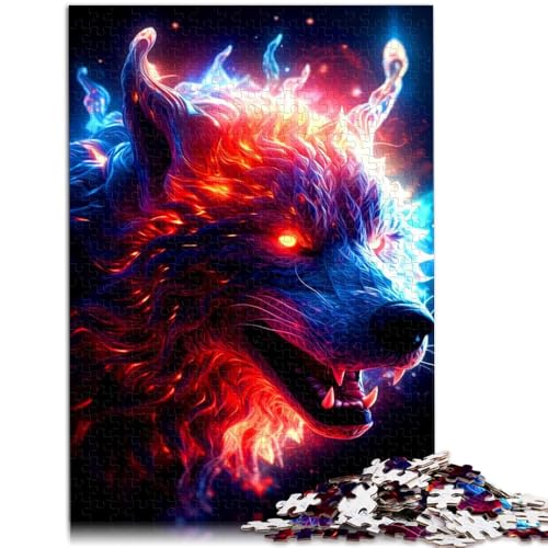 1000-teiliges Puzzle für Erwachsene Wolf 50 x 75 cm Herausforderung für die Gehirnintelligenz süchtig machendes Spielzeug für Teenager ab 14 Jahren von DLBHSG