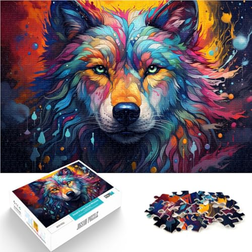 1000-teiliges Puzzle für Erwachsene Wolf Heimdekorations-Puzzle 50 x 75 cm ganze Familie von DLBHSG