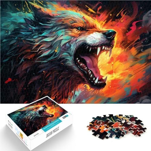 1000-teiliges Puzzle für Erwachsene Wolf-Quizspiel 26 x 38 cm Familienspiel zum Stressabbau schwierige Herausforderung für Kinder ab 14 Jahren 1000-teiliges Puzzle für Erwachsene Wolf-Quizspiel 26 x 38 cm Familienspiel zum Stressabbau schwierige Herausforderung für Kinder ab 14 Jahren von DLBHSG