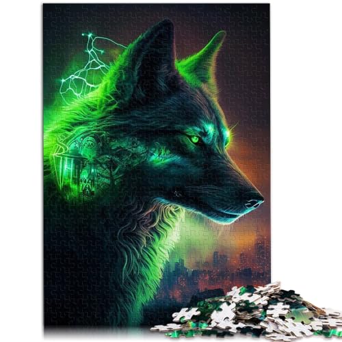 1000-teiliges Puzzle für Erwachsene Wolf-Spiele Spielzeug Geschenk 50 x 75 cm Herausforderung der Gehirnintelligenz süchtig machendes Spielzeug für 14-Jährige von DLBHSG