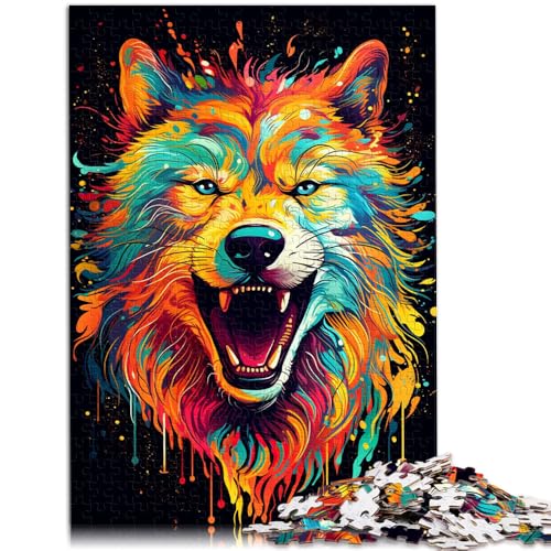 1000-teiliges Puzzle für Erwachsene Wolf malen anspruchsvolles Spielspielzeug 50 x 75 cm Lernspiel für Geburtstag Weihnachten 1000-teiliges Puzzle für Erwachsene Wolf malen anspruchsvolles Spielspielzeug 50 x 75 cm Lernspiel für Geburtstag Weihnachten von DLBHSG
