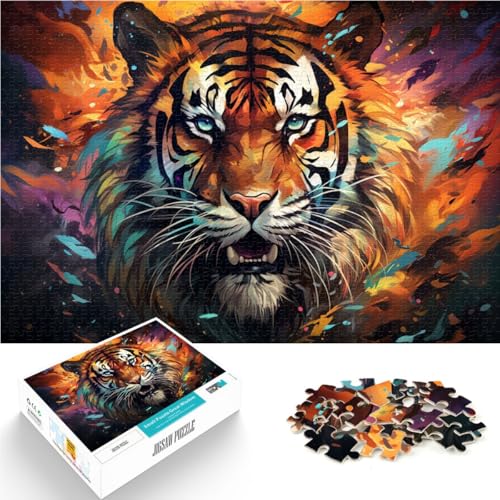 1000-teiliges Puzzle für Erwachsene Wütender Tiger Quizspiel 26 x 38 cm Herausforderung der Gehirnintelligenz süchtig machendes Spielzeug für Teenager ab 14 Jahren 1000-teiliges Puzzle für Erwachsene Wütender Tiger Quizspiel 26 x 38 cm Herausforderung der Gehirnintelligenz süchtig machendes Spielzeug für Teenager ab 14 Jahren von DLBHSG