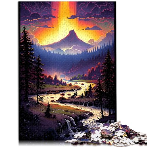 1000-teiliges Puzzle für Erwachsene Yellowstone-Nationalpark USA Puzzle Mitmach-Spiel 26 x 38 cm anspruchsvolles Spiel und Familienspiel von DLBHSG