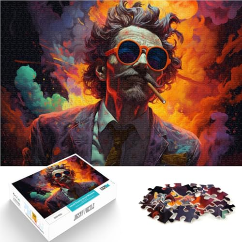 1000-teiliges Puzzle für Erwachsene Zombie mit Sonnenbrille pädagogisches Spielzeug zum Stressabbau 50 x 75 cm Lernspiel für Geburtstag Weihnachten von DLBHSG