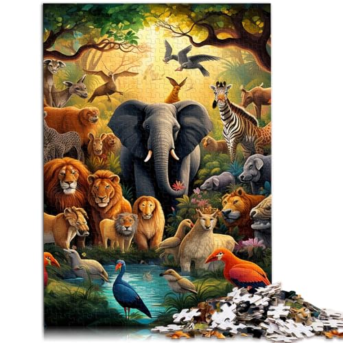 1000-teiliges Puzzle für Erwachsene afrikanische Tiere Quizspiel 50 x 75 cm stärkt die Liebe zwischen Paaren für Teenager ab 14 Jahren von DLBHSG