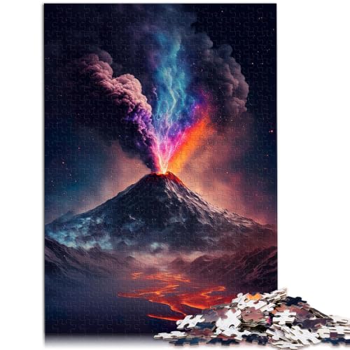 1000-teiliges Puzzle für Erwachsene ausbrechender Weltraumvulkan 26 x 38 cm geeignet als Schreibtischdekoration für Teenager ab 14 Jahren von DLBHSG