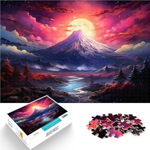 1000-teiliges Puzzle für Erwachsene bunter Berg Fuji 50 x 75 cm ganze Familie für Teenager ab 14 Jahren von DLBHSG