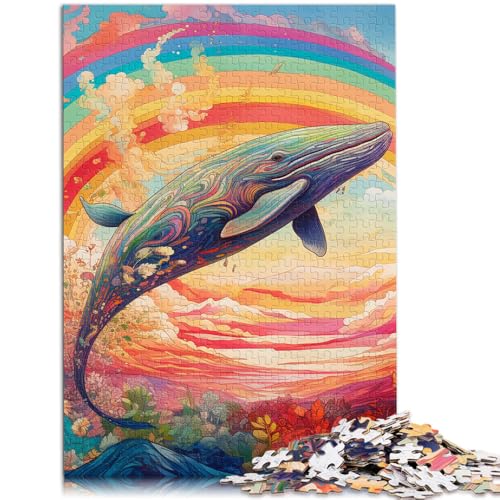 1000-teiliges Puzzle für Erwachsene bunter Blauwal Familienunterhaltungsspielzeug 50 x 75 cm geeignet als Schreibtischdekoration von DLBHSG