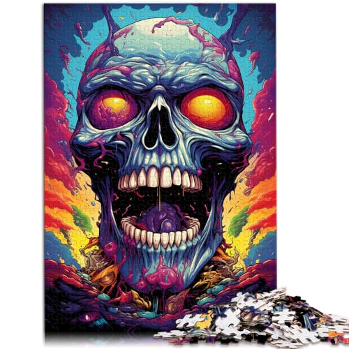 1000-teiliges Puzzle für Erwachsene bunter Wilder Totenkopf Spielzeug Denkspiel 50 x 75 cm ganze Familie von DLBHSG