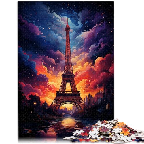 1000-teiliges Puzzle für Erwachsene buntes Eiffelturm-Puzzlespiel 50 x 75 cm Geburtstagsgeschenk Geschenke Wandkunst für Teenager ab 14 Jahren von DLBHSG