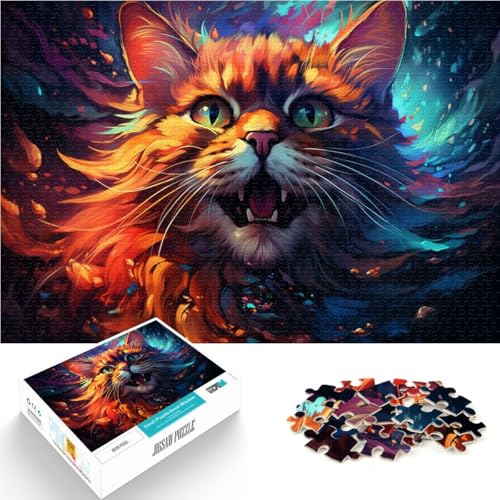 1000-teiliges Puzzle für Erwachsene buntes Katzen-Quizspiel 26 x 38 cm ganze Familie für Teenager ab 14 Jahren 1000-teiliges Puzzle für Erwachsene buntes Katzen-Quizspiel 26 x 38 cm ganze Familie für Teenager ab 14 Jahren von DLBHSG