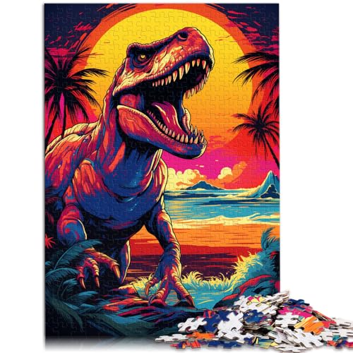 1000-teiliges Puzzle für Erwachsene buntes Tyrannosaurus Rex-Quizspiel 26 x 38 cm Lernspiel für Geburtstag Weihnachten 1000-teiliges Puzzle für Erwachsene buntes Tyrannosaurus Rex-Quizspiel 26 x 38 cm Lernspiel für Geburtstag Weihnachten von DLBHSG
