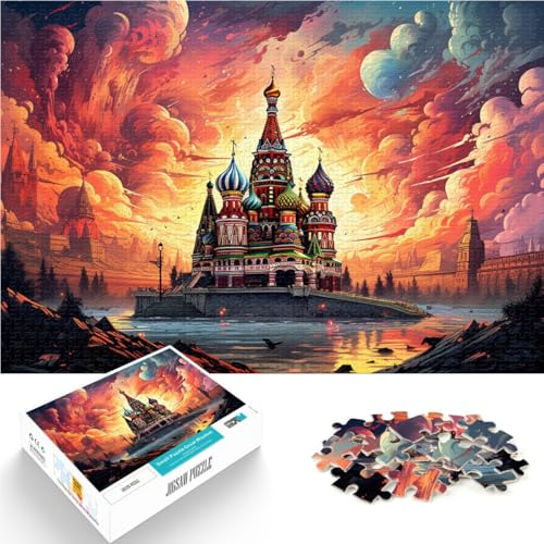 1000-teiliges Puzzle für Erwachsene das Kreml-Denkspiel 50 x 75 cm mit vollständig ineinander greifenden zufällig geformten Teilen für Teenager ab 14 Jahren von DLBHSG