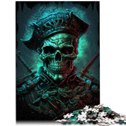 1000-teiliges Puzzle für Erwachsene der Piratenschädel Heimdekoration Puzzle 50 x 75 cm geeignet als Schreibtischdekoration von DLBHSG