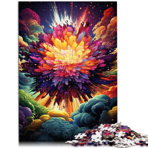 1000-teiliges Puzzle für Erwachsene farbenfrohe Weltraumblume entspannendes intellektuelles Lernspielzeug 26 x 38 cm anspruchsvolles Spiel und Familienspiel von DLBHSG