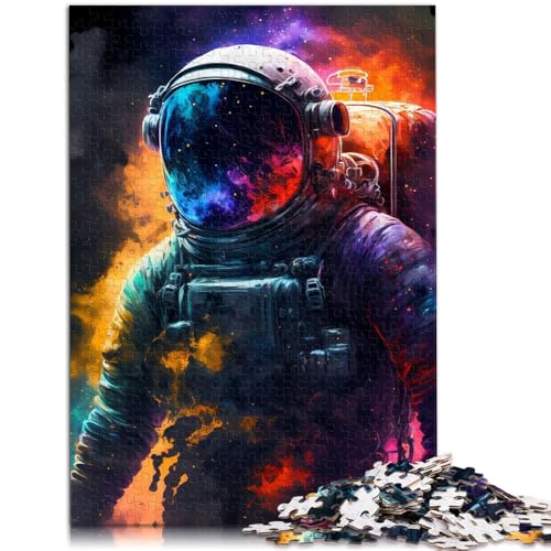 1000-teiliges Puzzle für Erwachsene farbenfrohes Astronauten-Lernspielzeug 50 x 75 cm Geburtstagsgeschenk Geschenke Wandkunst von DLBHSG