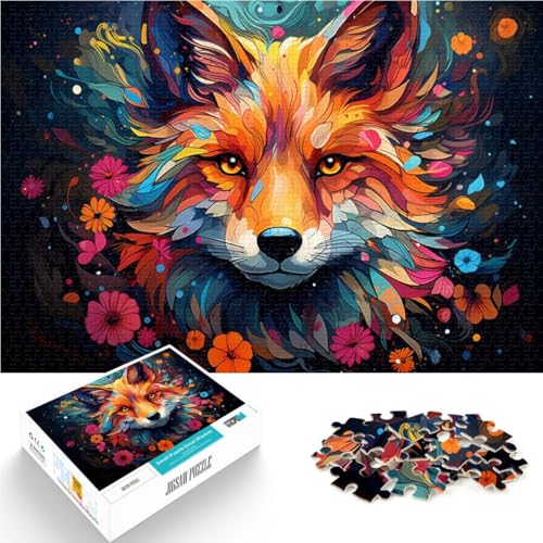 1000-teiliges Puzzle für Erwachsene farbenfrohes Fantasy-Fuchs-Kunst-Knobelspiel 50 x 75 cm einzigartige Heimdekoration und Geschenke für Teenager ab 14 Jahren von DLBHSG