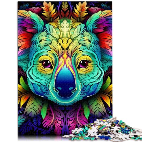1000-teiliges Puzzle für Erwachsene farbenfrohes Kunst-Koala-Lernspiel Heimdekorationspuzzle 50 x 75 cm Lernspiel für Geburtstag Weihnachten von DLBHSG