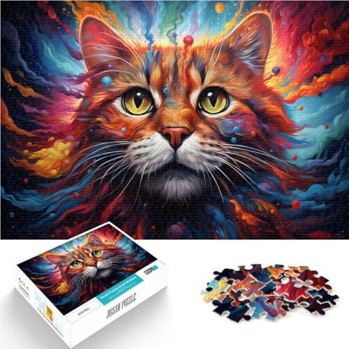 1000-teiliges Puzzle für Erwachsene farbenfrohes Planetenkatzen-Quizspiel 26 x 38 cm Künstlersammlung bildende Kunst für Teenager ab 14 Jahren 1000-teiliges Puzzle für Erwachsene farbenfrohes Planetenkatzen-Quizspiel 26 x 38 cm Künstlersammlung bildende Kunst für Teenager ab 14 Jahren von DLBHSG