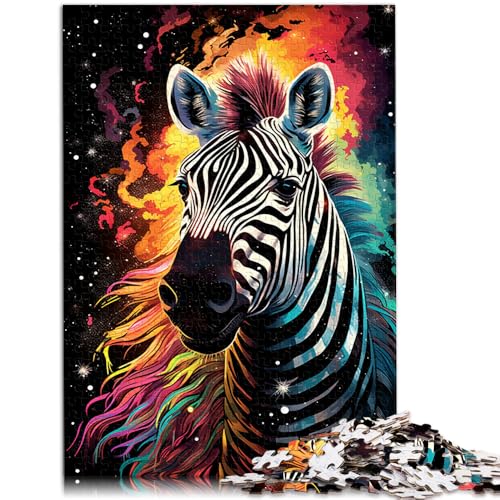 1000-teiliges Puzzle für Erwachsene farbiges Zebra Lernspielzeug 50 x 75 cm ganze Familie von DLBHSG