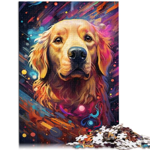 1000-teiliges Puzzle für Erwachsene futuristischer Golden Retriever Quizspiel 26 x 38 cm Lernspiel für Geburtstag Weihnachten von DLBHSG