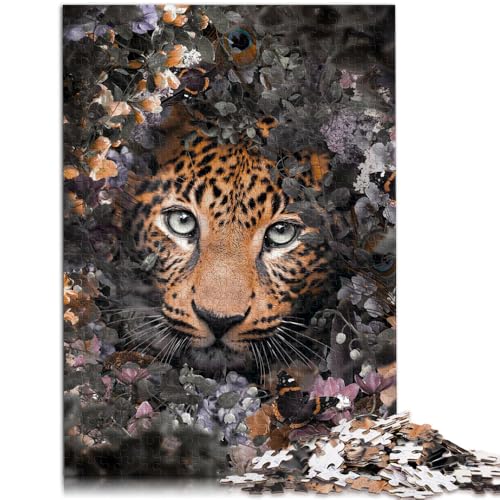 1000-teiliges Puzzle für Erwachsene geblümter Leopard Lernspiel Herausforderungsspielzeug 50 x 75 cm Lernspiel für Geburtstag Weihnachten 1000-teiliges Puzzle für Erwachsene geblümter Leopard Lernspiel Herausforderungsspielzeug 50 x 75 cm Lernspiel für Geburtstag Weihnachten von DLBHSG