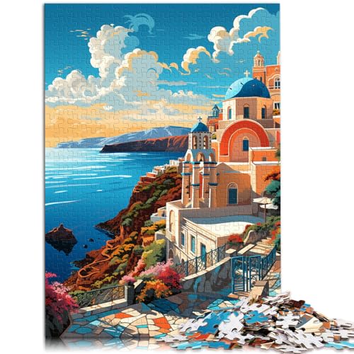1000-teiliges Puzzle für Erwachsene griechische Insel Santorin Puzzle als Geschenk 26 x 38 cm Geburtstagsgeschenk Geschenke Wandkunst 1000-teiliges Puzzle für Erwachsene griechische Insel Santorin Puzzle als Geschenk 26 x 38 cm Geburtstagsgeschenk Geschenke Wandkunst von DLBHSG