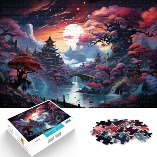 1000-teiliges Puzzle für Erwachsene japanische Landschaft anspruchsvolles Spiel 26 x 38 cm anspruchsvolles Spiel und Familienspiel geeignet für Jugendliche ab 14 Jahren von DLBHSG